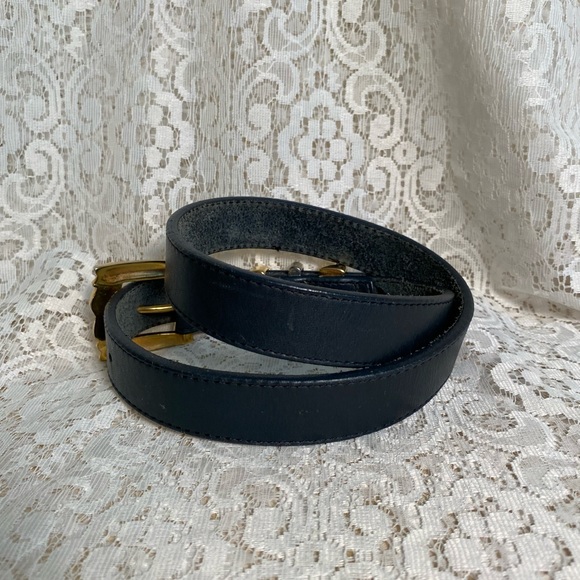 Vintage Brighton Leather Belt | Blue Leather Belt - Picture 4 of 6